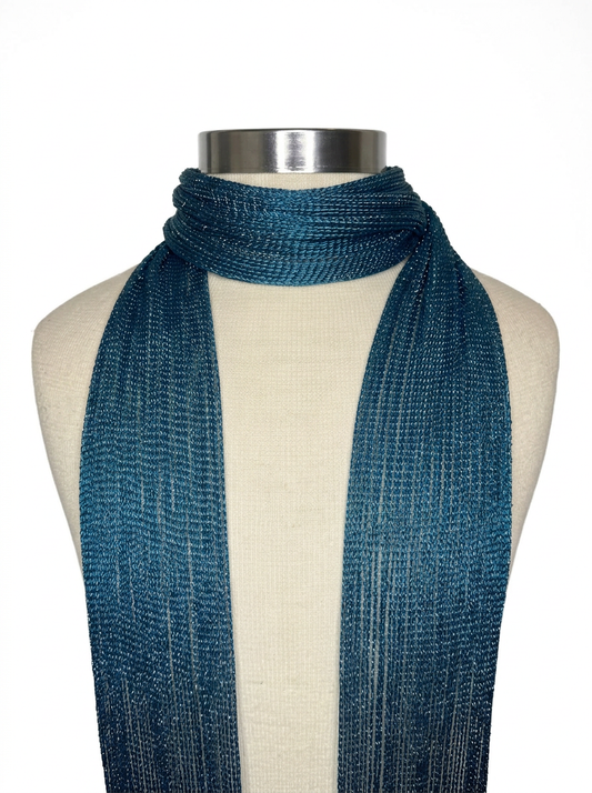 Skinny Scarf Azure Lurex – Wrapped