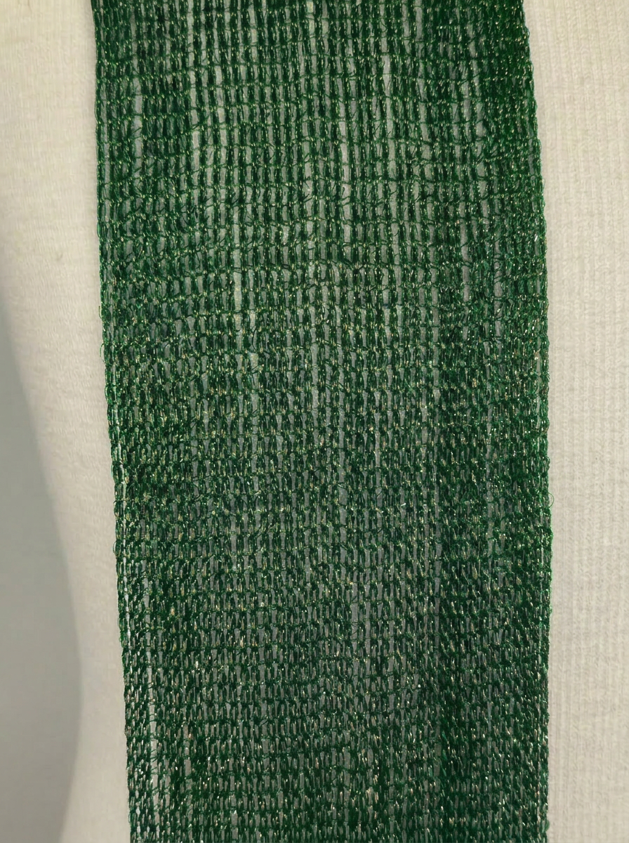 Skinny Scarf Green Lurex – Detail