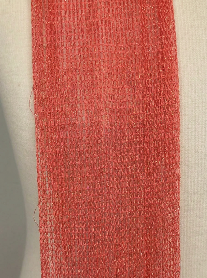 Coral Blush Skinny Scarf