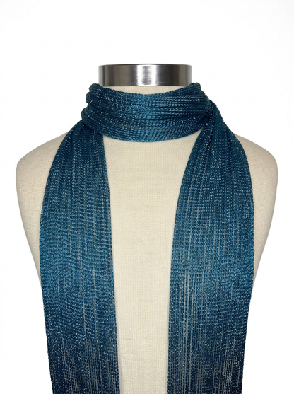 Skinny Scarf Azure Lurex – Wrapped