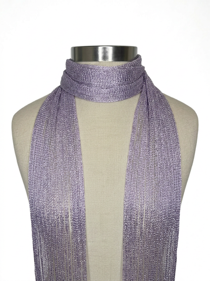 Skinny Scarf Lilac Lurex – Wrapped