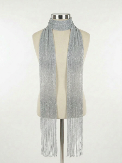 Skinny Scarf Lunar Silver – Front