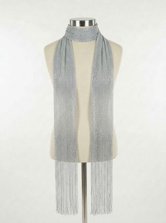 Skinny Scarf Lunar Silver – Front