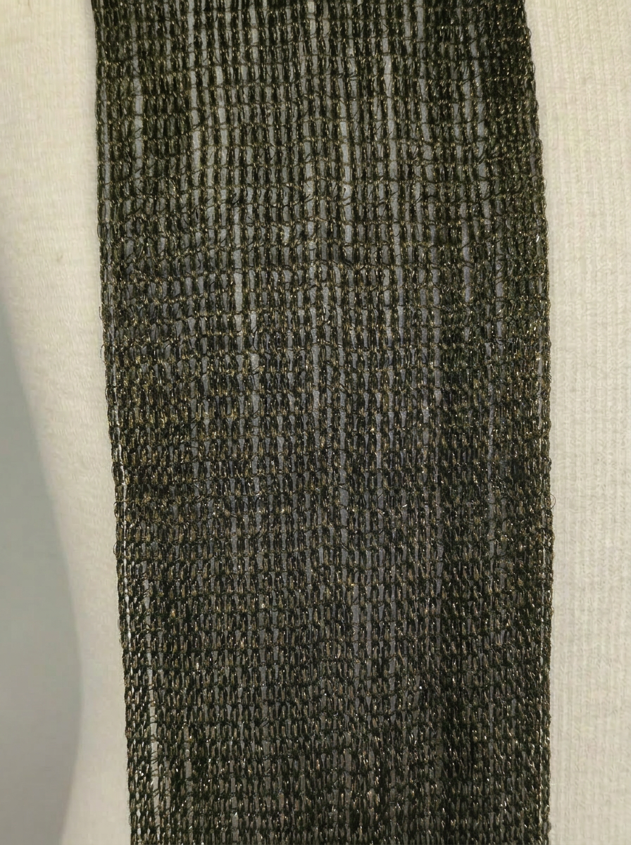 Skinny Scarf Olive Shimmer – Detail