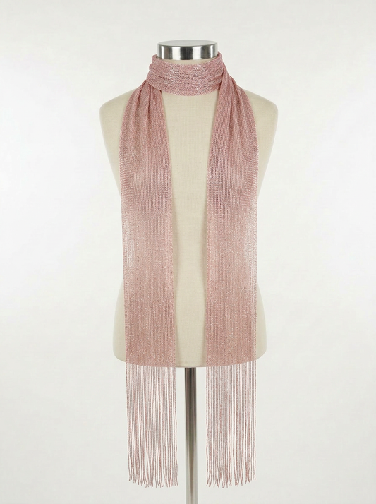 Skinny Scarf Pink Lurex – Front