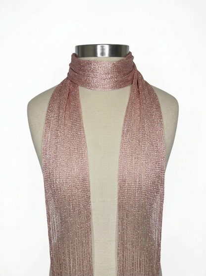 Skinny Scarf Pink Lurex – Wrapped